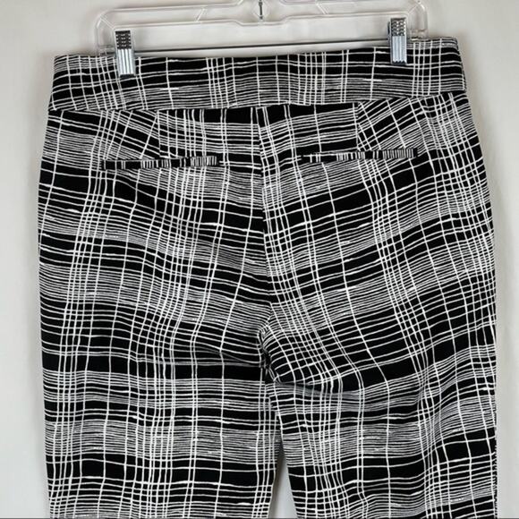 Loft Black White Ankle Pants Size 8 - Picture 5 of 9